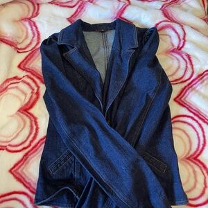 Betsey Johnson Dark Blue Denim Blazer